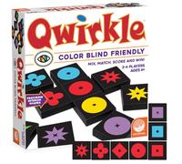 MindWare Qwirkle Jeu familial adapté aux aveugles colorés pour enfants et adultes - Jeu de nuit amusant pour la concentration et la réflexion visuelle - À partir de 6 ans