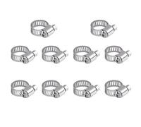 MindWissUp 10 Pièces de Colliers de Serrage 10-16mm, Colliers Réglables en Acier Inoxydable 304, Colliers de Serrage à Vis sans Fin pour Tuyaux et Raccords