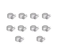 MindWissUp 10 Pièces de Colliers de Serrage 6-12mm, Colliers Réglables en Acier Inoxydable 304, Colliers de Serrage à Vis sans Fin pour Tuyaux et Raccords