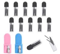 Mine compas maped, Recharge pour Compas, 100 Pièce Recharges de Mine pour Compas Avec 2 taille-crayon universel, 2mm Recharge Boussole, Mine Compas Professionnel, Mines de Rechange pour Compas 2B