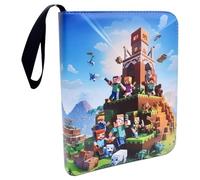 Mineccraft Display Album Porte Cartes Livre Rangement Protège Carte Classeur Carte Cartes avec 40 pochettes amovibles double face 720 poches à fermeture éclair étui de collection rangement
