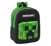 MINECRAFT 3D - Sac à dos de crèche 3D, adaptable au chariot, nettoyage facile, idéal pour les enfants de différents âges, confortable et polyvalent, qualité et résistance, 22 x 10 x 27 cm, multicolore