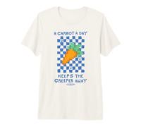 Minecraft A Carrot A Day Keeps The Creeper Away Carrot Icon T-Shirt Haut de Gamme