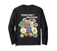 Minecraft Adventure Club Pixelated Stickers Creeper Zombie Manche Longue