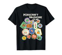 Minecraft Adventure Club Pixelated Stickers Creeper Zombie T-Shirt