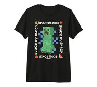 Minecraft Adventure Mode Block by Block Snack by Snack 2009 T-Shirt Haut de Gamme