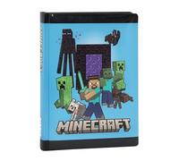 Minecraft Agenda scolaire journalier 12 mois 320 pages colorées Idéal pour l’école primaire et secondaire, 13 x 17,8 cm, bleu Pixel