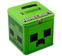 Minecraft Boite a Biscuit Metal pour Enfants et Ado, 18 x 18cm Boîte Conservation Alimentaire