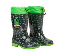 Minecraft Bottes pour Garçons, Bottes de Pluie Imperméables, Tailles EU 23 à 32 (Vert, EU 27/28, Système Taille Chaussures EU, Enfant de 2 à 5 ans, Homme, Numérique (intervalle), Moyen, 27, 28)
