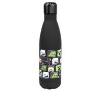 Minecraft Bouteille d'eau réutilisable en acier inoxydable pour enfants, 750 ml, noire