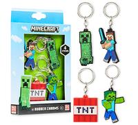 Minecraft Bracelet Enfant Silicone, Lot Porte Clés Enfant, Idée Cadeau Gamer, Accessoires Officiels (Porte clé)
