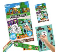 Minecraft by Bladez Toyz Lot d'autocollants avec plus de 50 autocollants - 1 paquet - Autocollants pour enfants - Amusant créatif pour enfants - Parfait pour les sacs de fête et cadeaux - Comprend des
