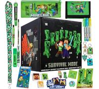 Minecraft Calendrier de l'Avent 2026 Enfant et Ado, avec 24 Surprises | Unique Papeterie et Accessoires, Gaming Merchandise Compte à Rebours Noel, Cadeau Enfant Garcon et Ados (Noir Cube)
