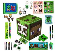 Minecraft Calendrier de l'Avent 2026 Enfant et Ado, avec 24 Surprises | Unique Papeterie et Accessoires, Gaming Merchandise Compte à Rebours Noel, Cadeau Enfant Garcon et Ados (Vert Cube)