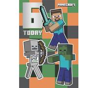 Minecraft Carte d'anniversaire 6 ans