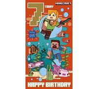 Minecraft Carte d'anniversaire 7 ans, carte de 7e anniversaire, carte pour 7e anniversaire, carte pour climat, carte d'anniversaire recyclable, carte d'anniversaire sous licence officielle, 210 x 290