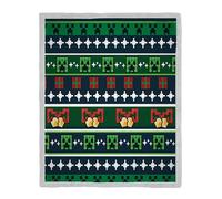 Minecraft Character World Couverture Polaire Officielle Minecraft Bells avec Sac à Dos Sherpa - Super Douce - Couverture Chaude et Super Douce - pour la Maison, Les Chambres d'enfants, Le Camping et
