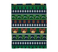 Minecraft Character World Couverture Polaire Officielle Minecraft Bells avec Sac à Dos Sherpa - Super Douce - Couverture Chaude et Super Douce - pour la Maison, Les Chambres d'enfants, Le Camping et