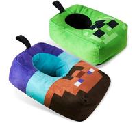 Minecraft Chaussons Garçon, Chaussons Enfant d'Intérieur Cosy Creeper - Cadeau Garçon Gamer (Multi, 36/37 EU)