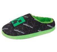 Minecraft Chaussons pour garçons Enfants Creeper Gaming Mules à Dos Ouvert à Enfiler Noir
