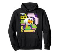 Minecraft Chicken in Colorful World Pop Style Portrait Sweat à Capuche