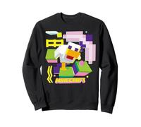 Minecraft Chicken in Colorful World Pop Style Portrait Sweatshirt