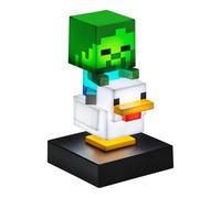 Paladone Lampe Minecraft Chicken Jockey Icon – Figurine lumineuse 12 cm – Lampe de bureau gamers
