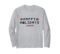 Minecraft Christmas Happy Holidays Creeper and Berries Manche Longue