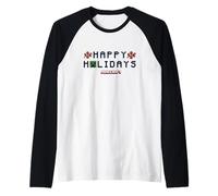 Minecraft Christmas Happy Holidays Creeper and Berries Manche Raglan
