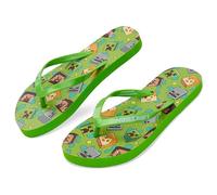 Minecraft Claquettes Garcon, Sandales de Enfant pour Plage et Piscine - Cadeau pour Gamer (Vert Tongs, 30-31 EU)
