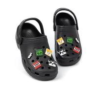 Minecraft Classic Sabots Sandales Enfants | Boys Girls Game Personnages Armes Nouveauté Charmes Sliders | Sangle de Soutien Chaussures ventilées pour Piscine de Plage d’été