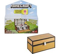 Minecraft coffre de transport de collection et mini-figurine exclusive, jouet d’action et d’aventure pour enfant inspiré par le jeu vidéo, GTP32