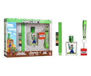 Minecraft Coffret avec EDT 50 ml, bracelet et porte-clés