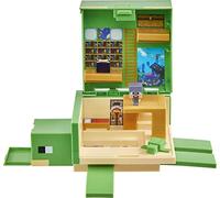 Minecraft - Coffret Tortue Transformable Éco - 4 Niveaux de Jeu à l'Intérieur de la Tortue - 2 Personnages - Inspiré du Jeu Vidéo - Cadeau dès 6 Ans, HDW14