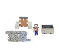 Minecraft coffret Wagonnet, figurine Steve et accessoires, jouet d’action et d’aventure pour enfant inspiré par le jeu vidéo, GVL55