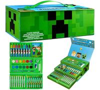 Minecraft Kit Dessin Kit Peinture Kit Coloriage Crayons de Couleur et Cire Feutres Coloriage Peinture Coloriage Aquarelle Coffrets Cadeaux Gamer