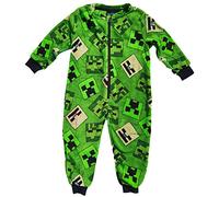 Minecraft Combinaison pyjama pour enfant - Taille 98/104 - Garçon et fille de 3 à 4 ans, vert, 3-4 ans