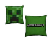 Minecraft Coussin Décoratif Creeper Vert 40 x 40 cm, Douillet TNT Rembourré, Blocs de Zombie, Crafting, Araignée, Skins Enderman Compatible