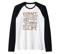 Minecraft Craft Your Best Life Crafting Table Classic Tools Manche Raglan
