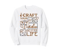 Minecraft Craft Your Best Life Crafting Table Classic Tools Sweatshirt