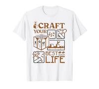 Minecraft Craft Your Best Life Crafting Table Classic Tools T-Shirt