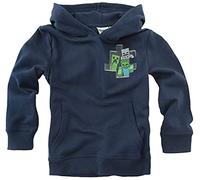 Minecraft Creeper Bébé & Enfant Sweat-Shirt à Capuche Bleu foncé 128, 80% Coton, 20% Polyester,