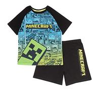 Minecraft Creeper Boys Garçons Courts Pyjamas Ensemble Multicolore 5-14 Ans