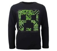Minecraft Creeper Chicken Jockey T-shirt officiel unisexe à manches longues pour enfants Noir, Creeper, 12 ans