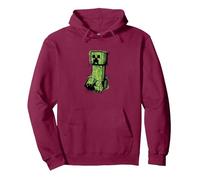 Minecraft Creeper Graffiti Sit Sweat à Capuche, Unisexe pour Adultes, Marron, XL