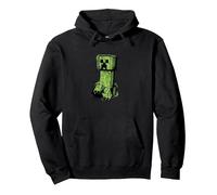 Minecraft Creeper Graffiti Sit Sweat à Capuche, Unisexe pour Adultes, Noir, L