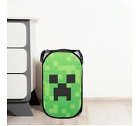 Minecraft 'Creeper', Paniere de rangement retractable - 36x36x58H cm - 100% Polyester