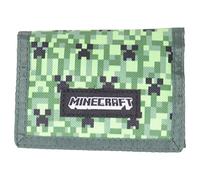 Minecraft Creeper Portefeuille 3 volets en nylon Motif camouflage Multicolore
