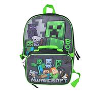 Minecraft Creeper Sac à dos pour enfant avec sac à déjeuner 40,6 cm, vert, One Size, Creeper