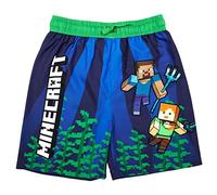 Minecraft Creeper Short de bain pour garçon (134, bleu), multicolore